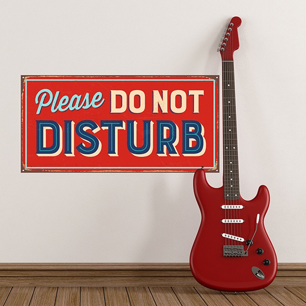 Adesivi Murali: Segno retro Please do not disturb