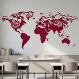 Adesivi Murali: Mappa Mundi rilievo di montagne 11