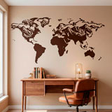 Adesivi Murali: Mappa Mundi rilievo di montagne 7