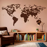 Adesivi Murali: Mappa Mundi rilievo di montagne 8