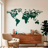Adesivi Murali: Mappa Mundi rilievo di montagne 10