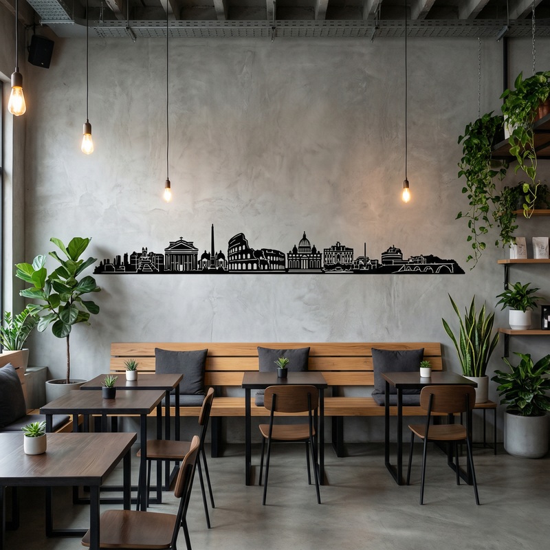 Adesivi Murali: Roma Skyline 2018