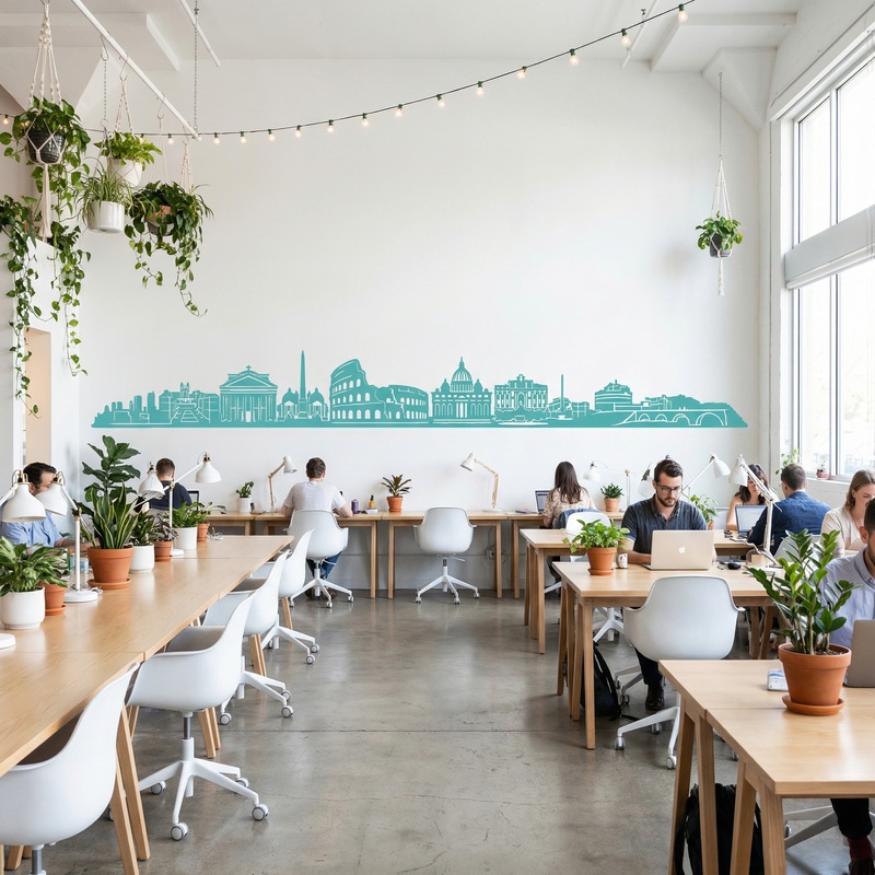 Adesivi Murali: Roma Skyline 2018