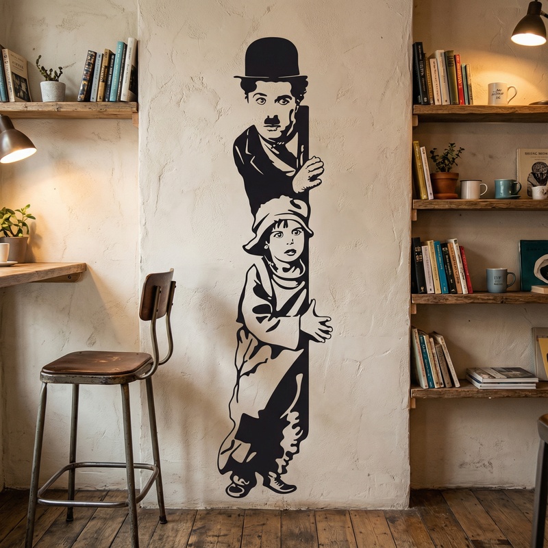 Adesivi Murali: Chaplin The Kid