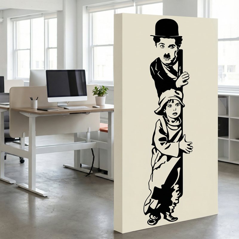 Adesivi Murali: Chaplin The Kid
