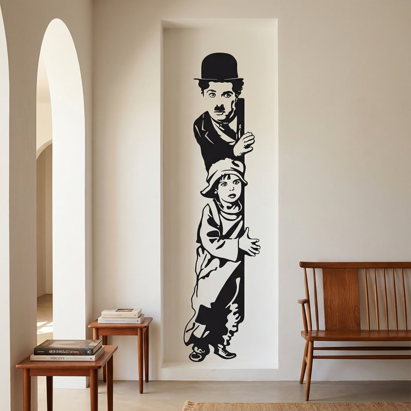 Adesivi Murali: Chaplin The Kid