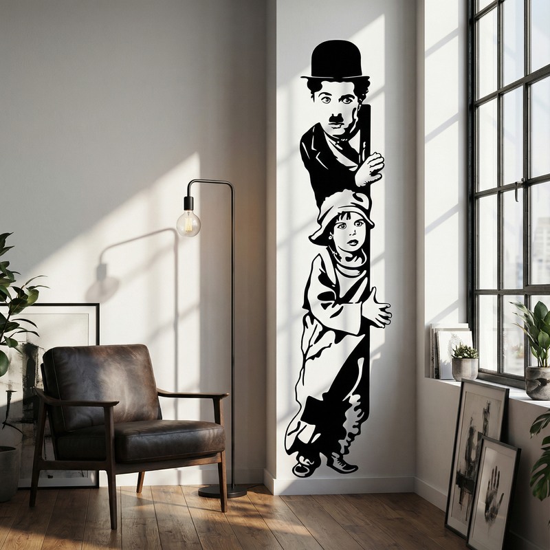 Adesivi Murali: Chaplin The Kid