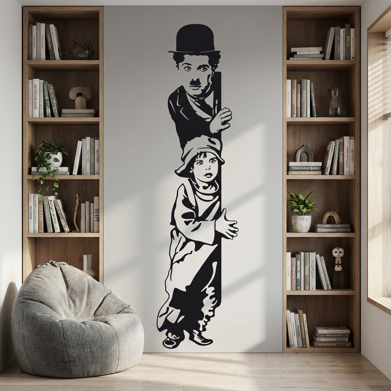 Adesivi Murali: Chaplin The Kid