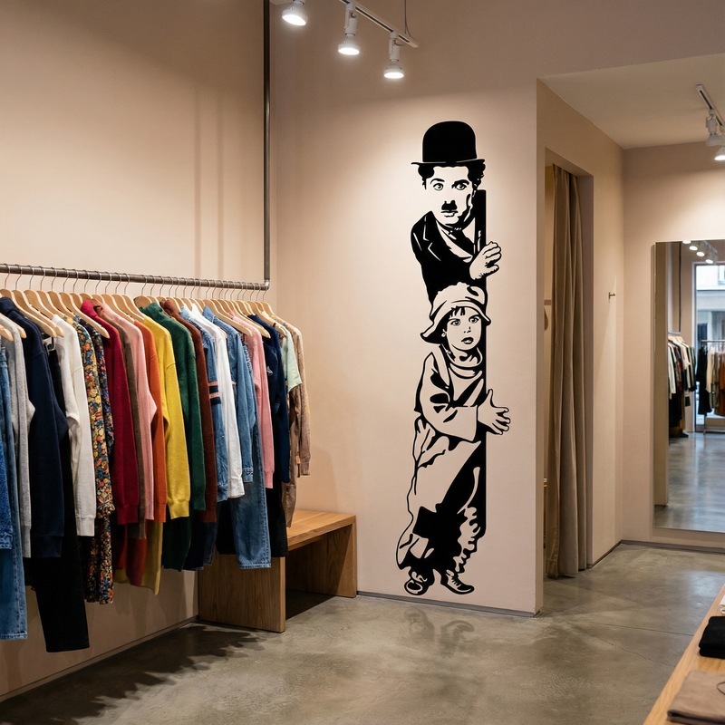 Adesivi Murali: Chaplin The Kid