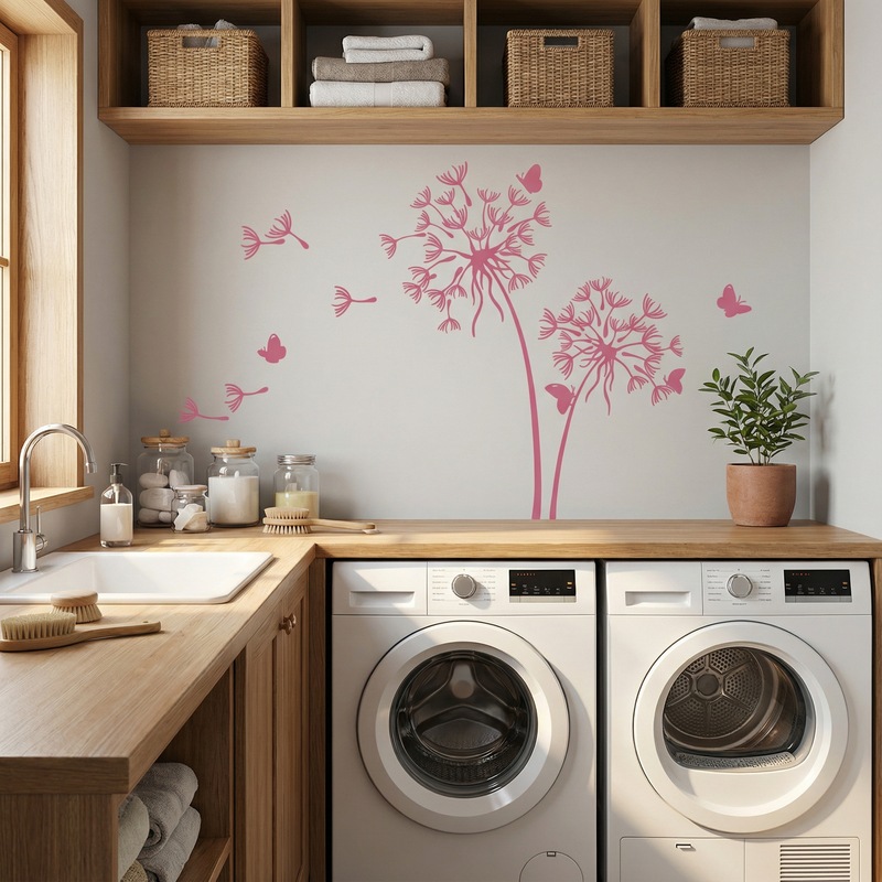 Adesivi Murali: Dente di leone nel vento