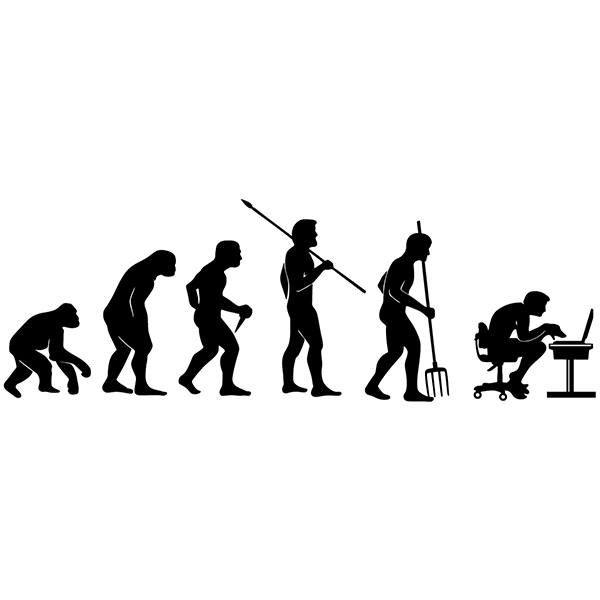 Adesivi Murali: Evoluzione dell'uomo fino al computer