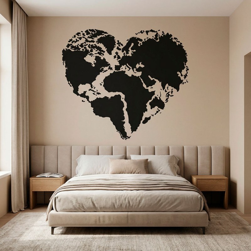 Cuore mappa del mondo 2