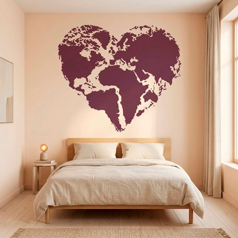Cuore mappa del mondo 11