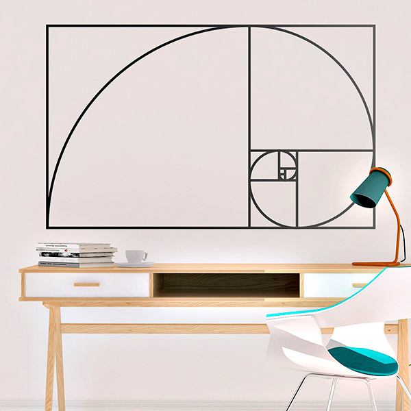 Adesivi Murali: Spirale di Fibonacci