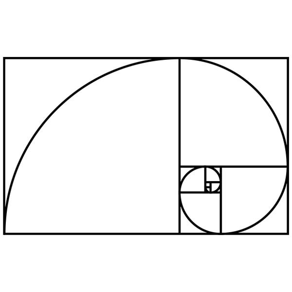 Adesivi Murali: Spirale di Fibonacci