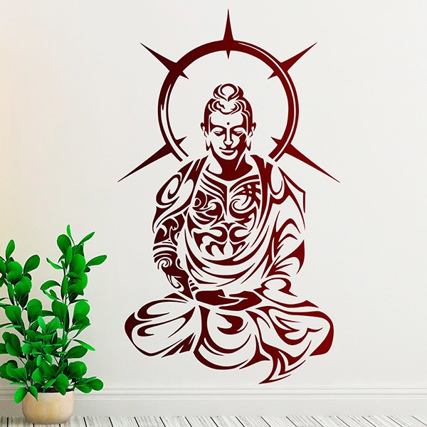 Adesivi Murali: Buddha tribalizzato