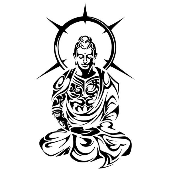 Adesivi Murali: Buddha tribalizzato