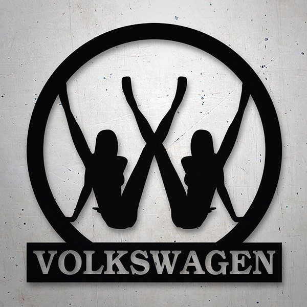 Adesivi per Auto e Moto: Logo Volkswagen con Siluetas