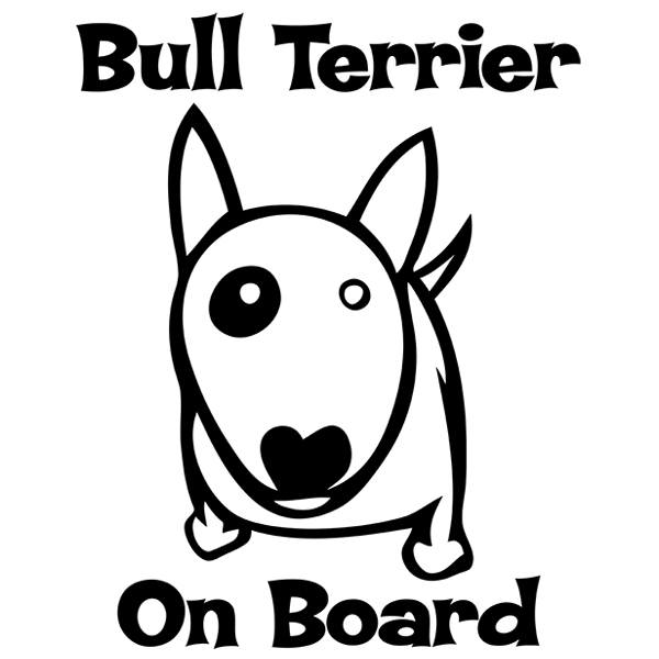 Adesivi per Auto e Moto: Bull Terrier On Board