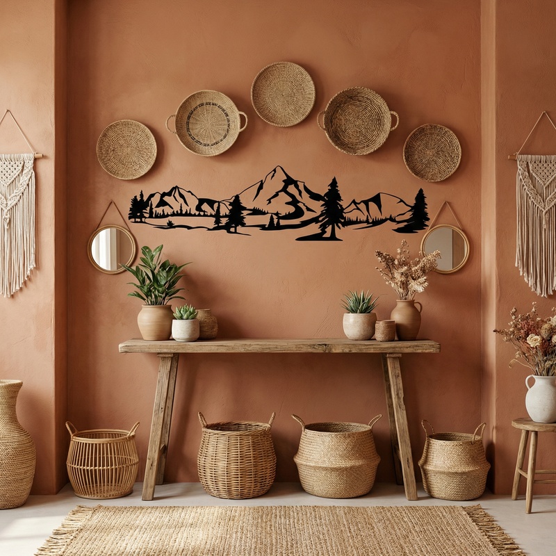 Adesivi Murali: Montagne e pini
