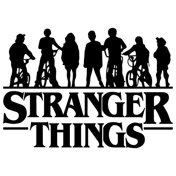 Adesivi Murali: Silhouette stranger things