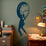 Adesivi Murali: Harold Lloyd appeso all'orologio 12