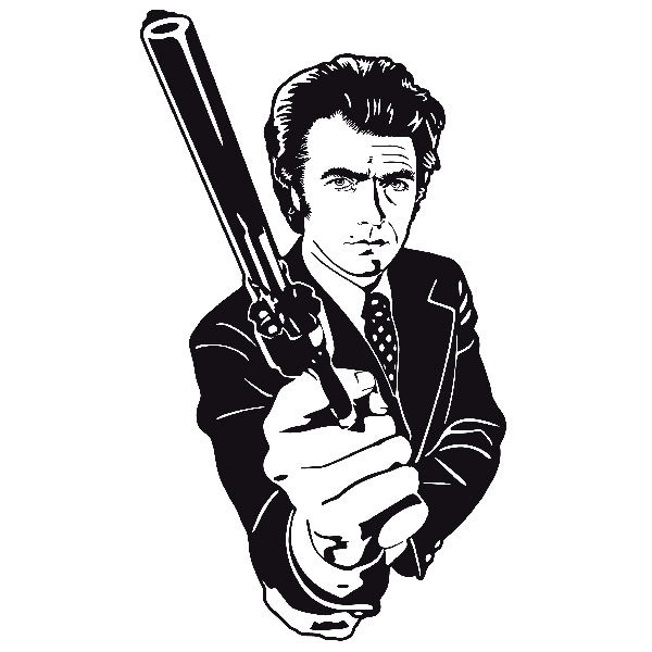 Adesivi Murali: Dirty Harry con la pistola