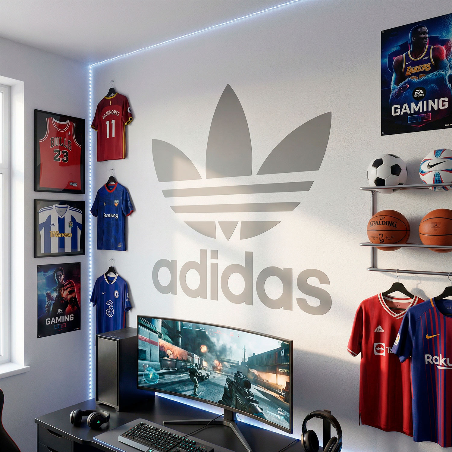 Adesivi Murali: Primo logo di Adidas