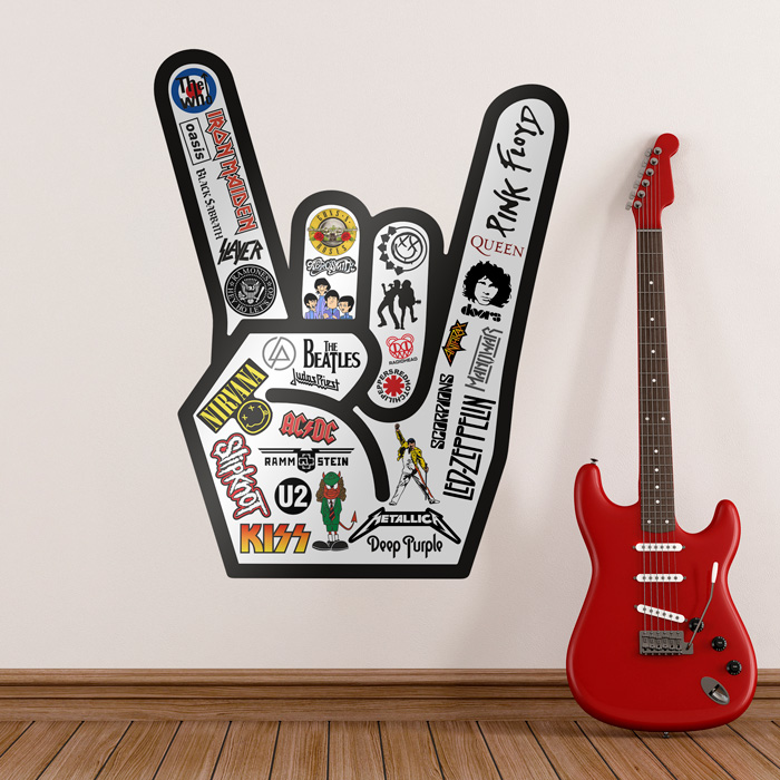 Adesivi Murali: Mano Mano rock 
