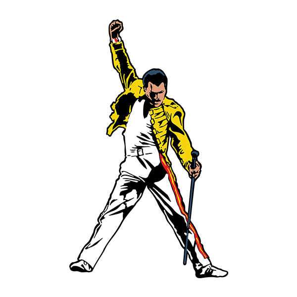 Adesivi Murali: Freddie Mercury in concerto