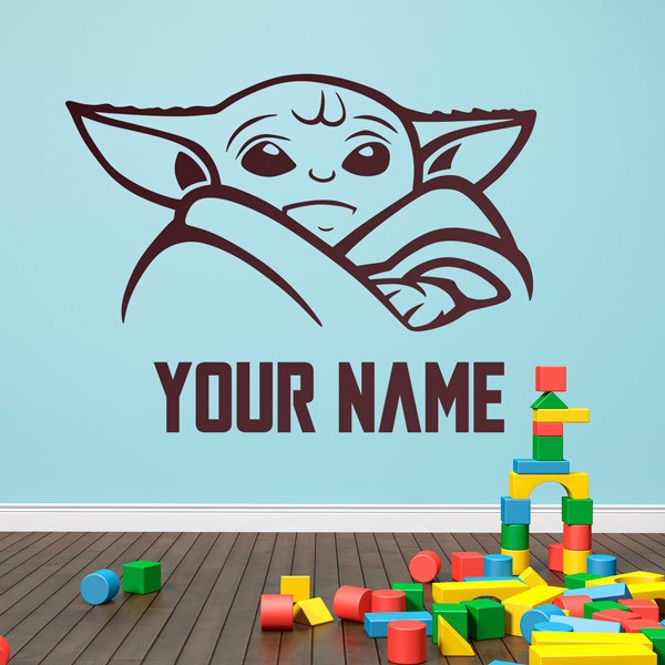 Adesivi Murali: Baby Yoda concentrato personalizzato