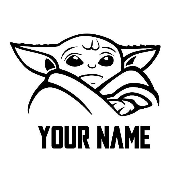 Adesivi Murali: Baby Yoda concentrato personalizzato