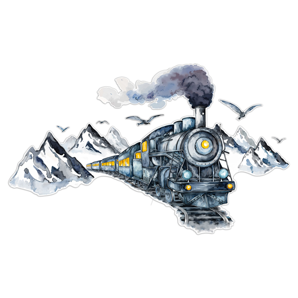 Adesivi Murali: Treno Polar Express