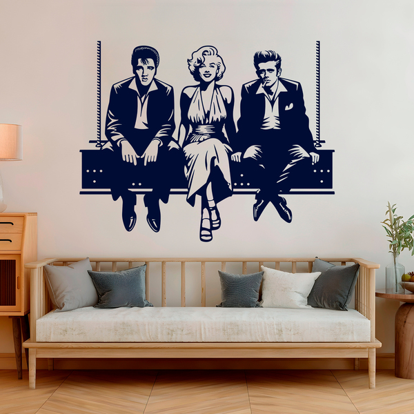 Adesivi Murali: Elvis - Marilyn - James
