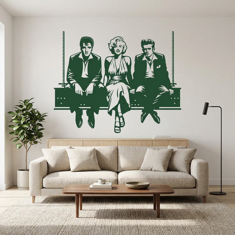 Adesivi Murali: Elvis - Marilyn - James