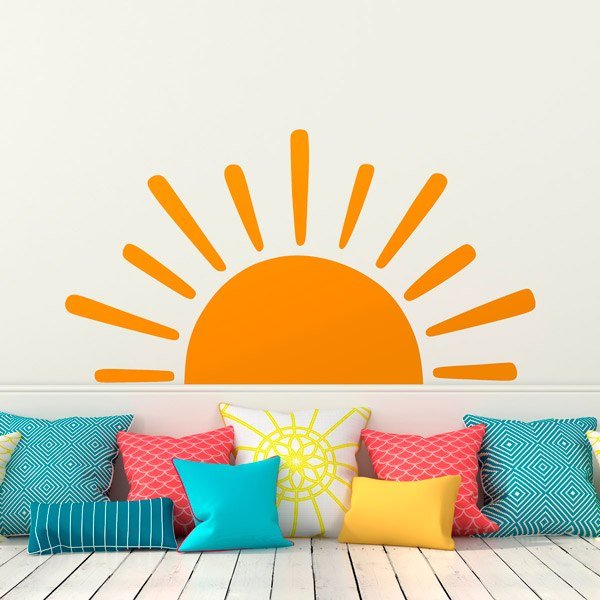Adesivi Murali: Sole decorativo a metà
