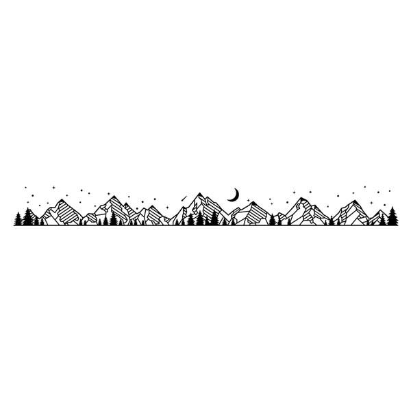 Adesivi Murali: Paesaggio di montagna di notte