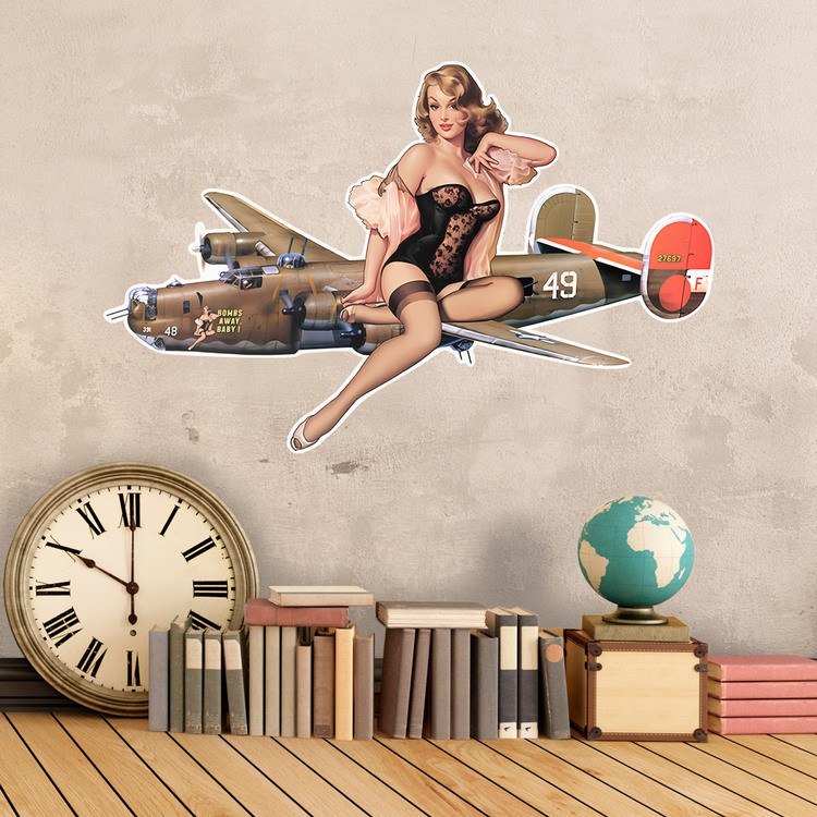 Pin-up vintage su bombardiere 1/2