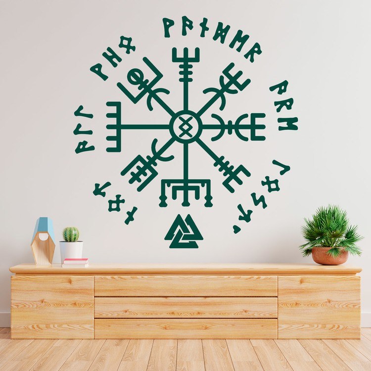 Bussola vichinga con rune (Vegvisir) 1/2