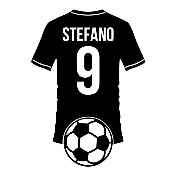 Adesivi per Bambini: Silhouette di maglia da calcio personalizzata con 