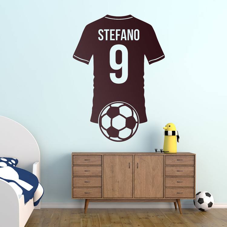 Silhouette di maglia da calcio personalizzata con  2