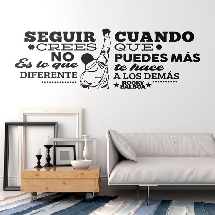 Adesivi Murali: Vinile decorativo con frase motivazionale di Rocky