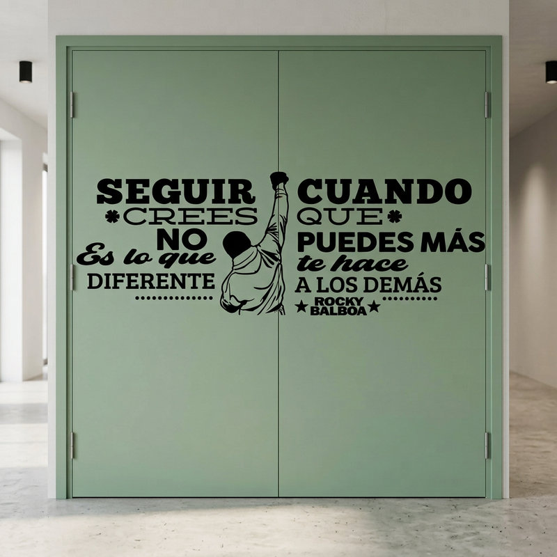 Adesivi Murali: Vinile decorativo con frase motivazionale di Rocky