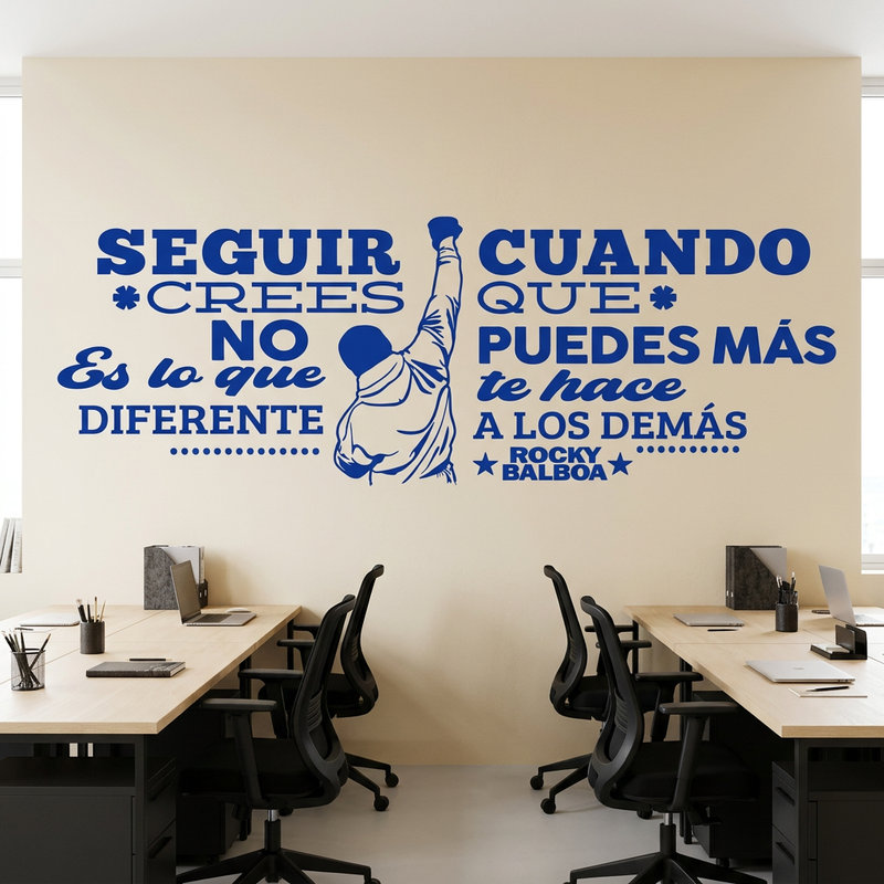 Adesivi Murali: Vinile decorativo con frase motivazionale di Rocky