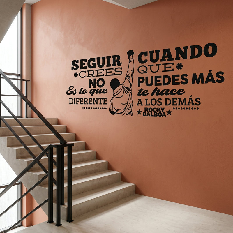 Adesivi Murali: Vinile decorativo con frase motivazionale di Rocky