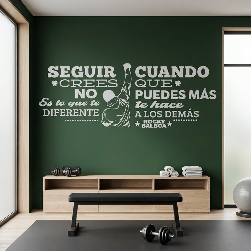 Adesivi Murali: Vinile decorativo con frase motivazionale di Rocky