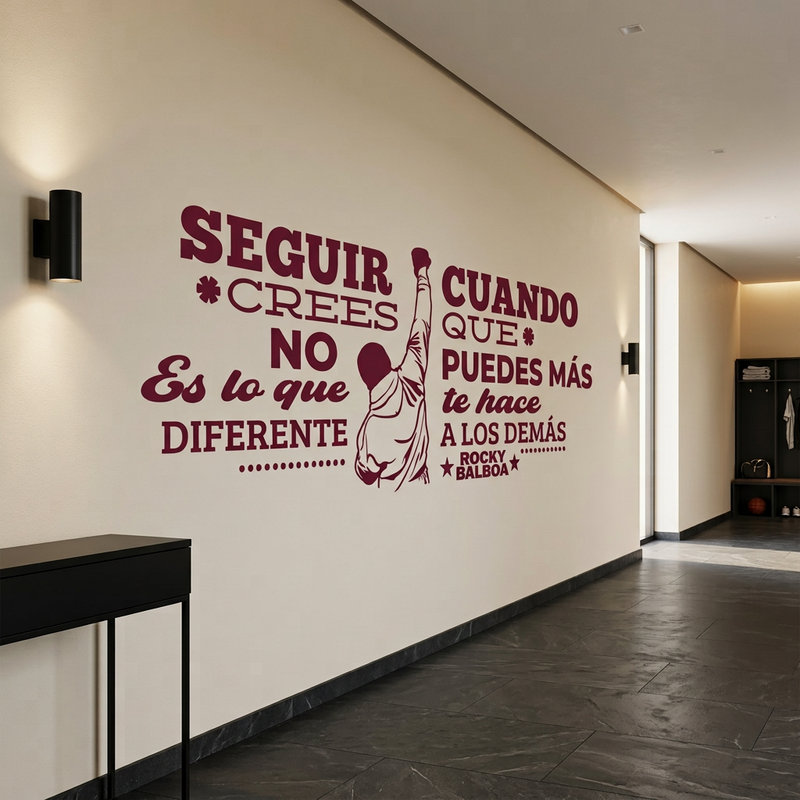 Adesivi Murali: Vinile decorativo con frase motivazionale di Rocky