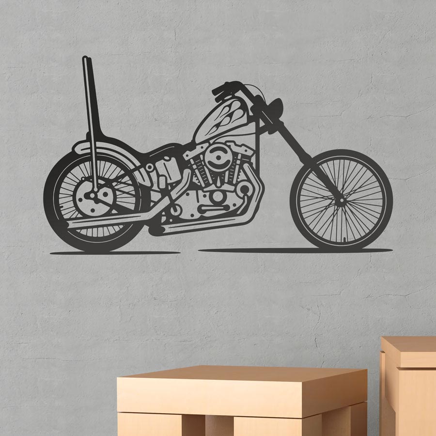 Adesivi Murali: Moto Classica Chopper