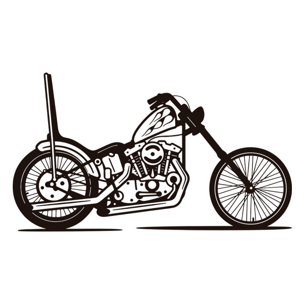 Adesivi Murali: Moto Classica Chopper