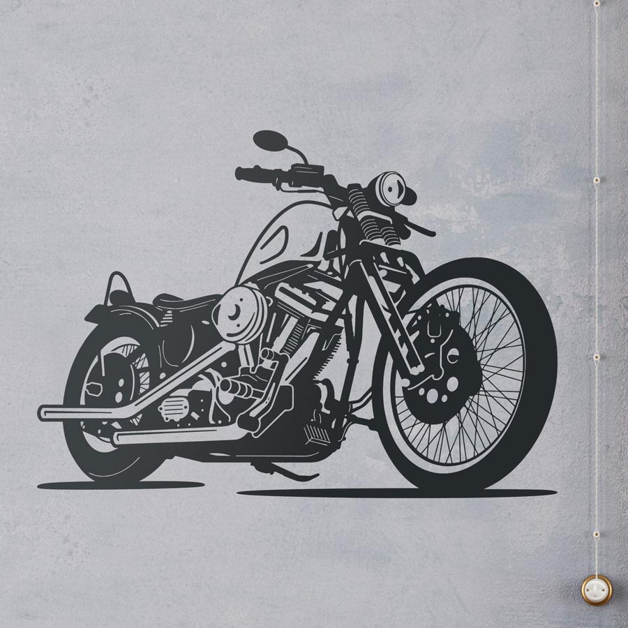 Adesivi Murali: Moto Chopper Classica